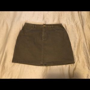 Army Green Cargo Skirt